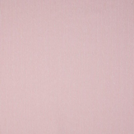 Tissu Bord Cote Rayure 2mm Rose Blanc 