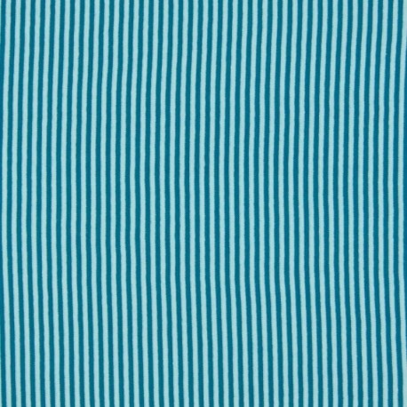 Tissu Bord Cote Rayure 3mm Bleu Petrole