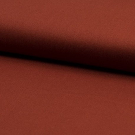 Tissu Popeline Unie Terracotta 