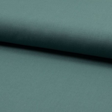 Tissu Popeline Unie Vert 