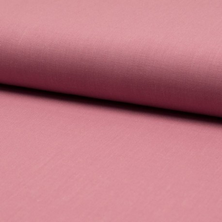 Tissu Popeline Unie Vieux Rose