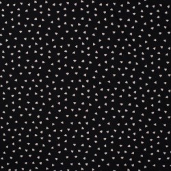 Tissu Jersey Coton Hearts Noir