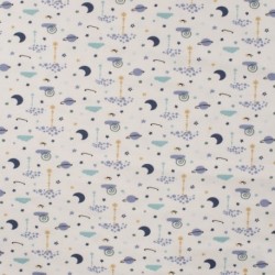 Tissu Jersey Coton Sleepy Night Menthe 