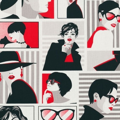 Tissu Fashion Faces 