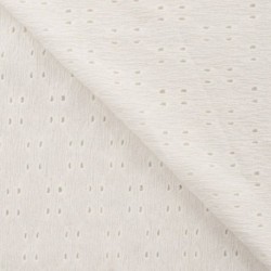 Tissu Broderie Sur Crepe Elasthane Blanc