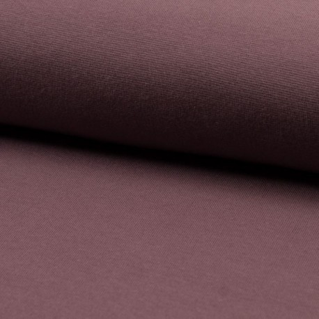 Tissu Coton Gratté Bio Uni Mauve