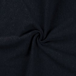 Tissu Bord Cote Uni Jeans Chiné
