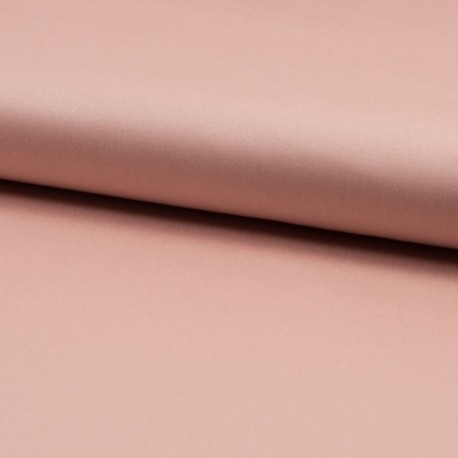 Tissu Coton Satin Vieux Rose
