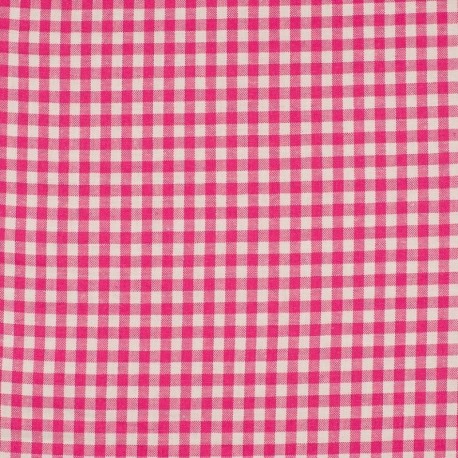 Tissu Grand Vichy 5mm Fuchsia