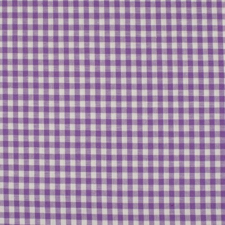 Tissu Grand Vichy 5mm Lilas