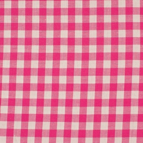 Tissu Grand Vichy 10mm Fuchsia