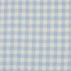 Tissu Grand Vichy 10mm Bleu Clair