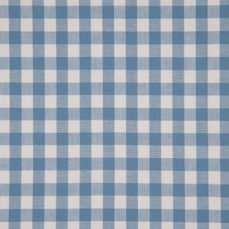 Tissu Grand Vichy 10mm Bleu