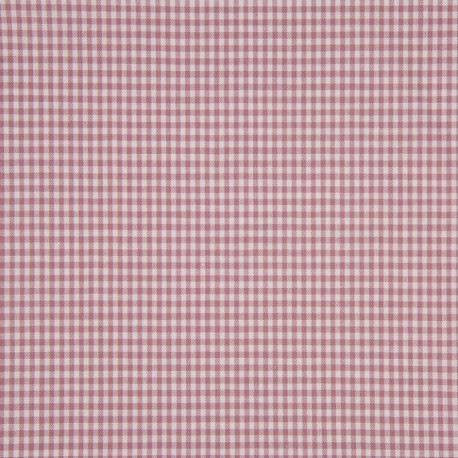 Tissu Petit Vichy 2mm Vieux Rose