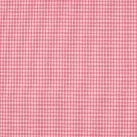 Tissu Petit Vichy 2mm Rose