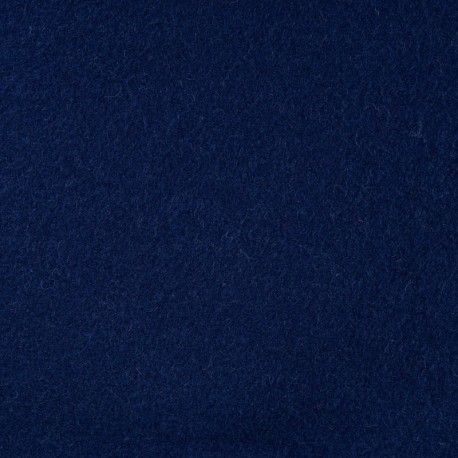 Tissu Laine Bouillie Unie Coloris Jeans