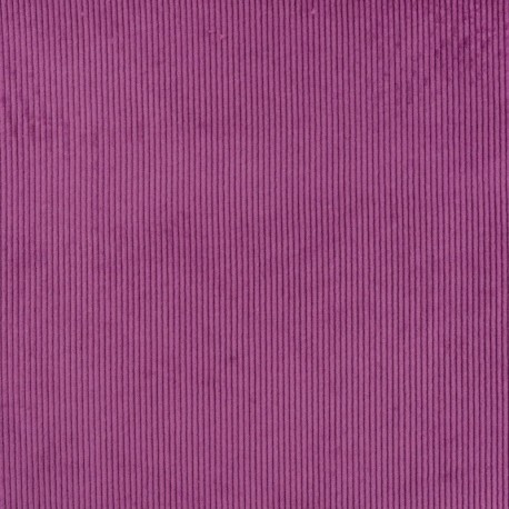 Tissu Velours Cotele Cyclamen