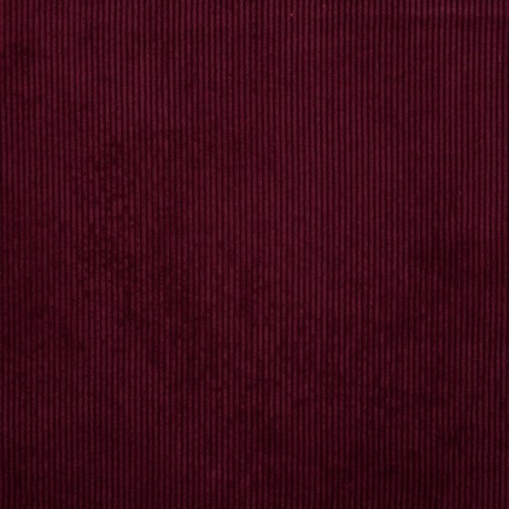 Tissu Velours Cotele Bordeaux 