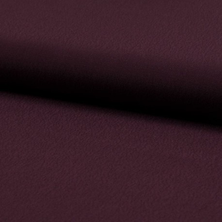 Tissu Crepe Viscose Uni Bordeaux 