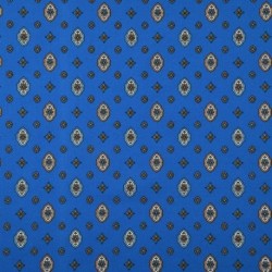 Tissu Provençal Enduit Brillane Bleu 