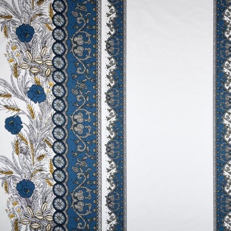 Tissu Provençal Montmirail Double Pétrole 