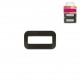 Boucles rectangulaires noires 20 mm