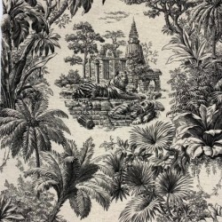 Tissu Toile Maharani Noir 
