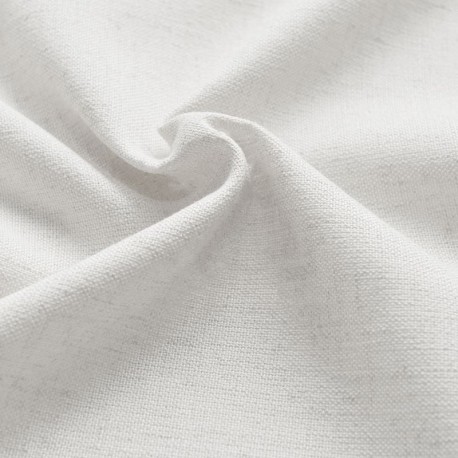 Tissu Toile Eden Uni Blanc 