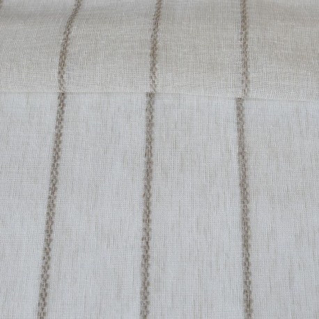 Tissu Etamine Rayé Croisiere Naturel