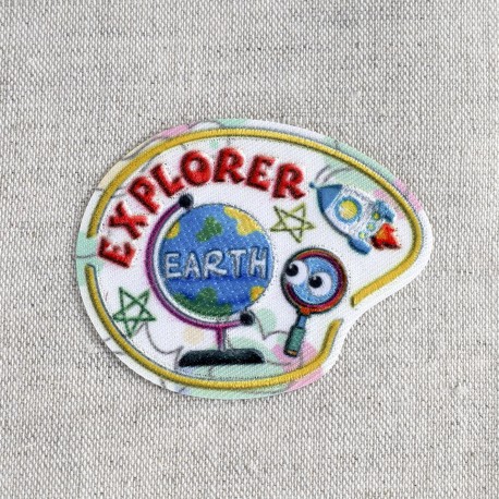 Ecusson thème ecole - Explorer earth