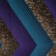 Tissu Wax Imprimé Mix Violet Bleu et Marron