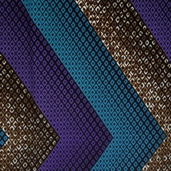 Tissu Wax Imprimé Mix Violet Bleu et Marron