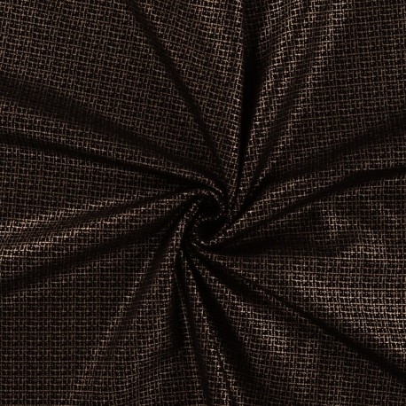 Tissu Milano Impression Lurex Flora Bronze