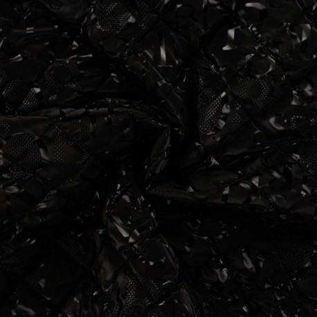 Tissu Polyester Embosse Noir 