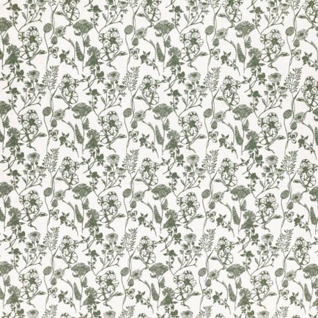 Tissu Nadine Coton 57fils Kaki 