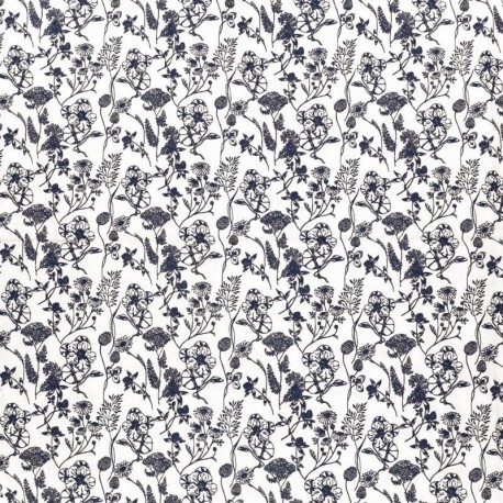 Tissu Nadine Coton 57fils Indigo 