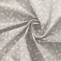 Tissu Plume Coton 57fils Gris 