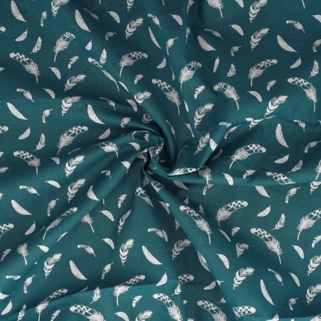 Tissu Plume Coton 57fils Canard 