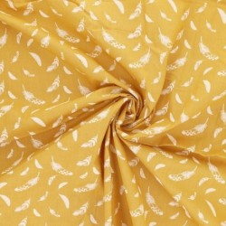 Tissu Plume Coton 57fils Curry 