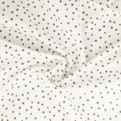 Tissu Etoile Coton 57fils Taupe 