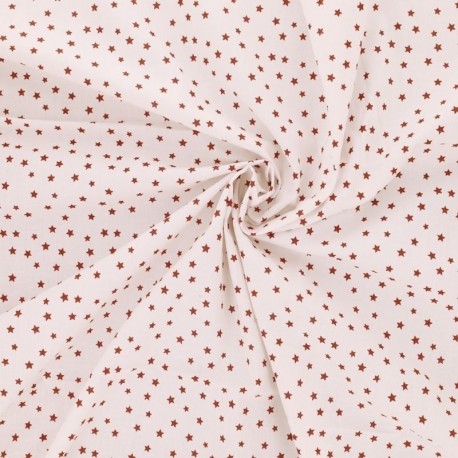Tissu Etoile Coton 57fils Feu 