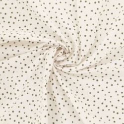 Tissu Etoile Coton 57fils Kaki