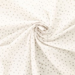 Tissu Etoile Coton 57fils Gris
