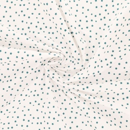 Tissu Etoile Coton 57fils Canard 
