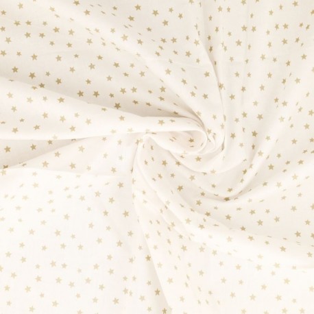 Tissu Etoile Coton 57fils Galet 