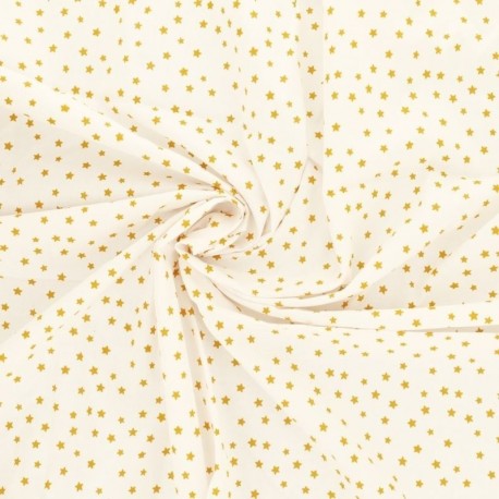 Tissu Etoile Coton 57fils Curry 