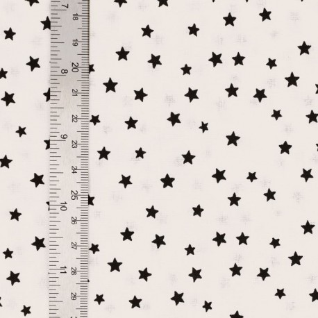 Tissu Etoile Coton 57fils Noir