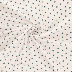 Tissu Coeur Coton 57fils Canard 