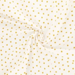 Tissu Coeur Coton 57fils Curry 