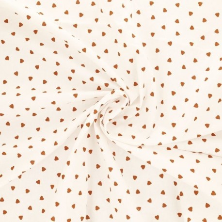 Tissu Coeur Coton 57fils Feu 